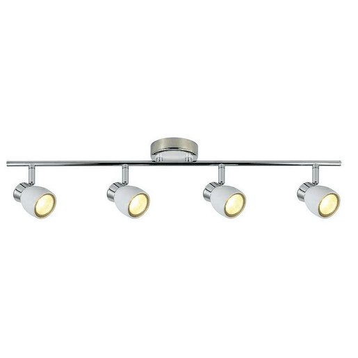 faixa 4 luzes série chacho em metal branco 69,5cm