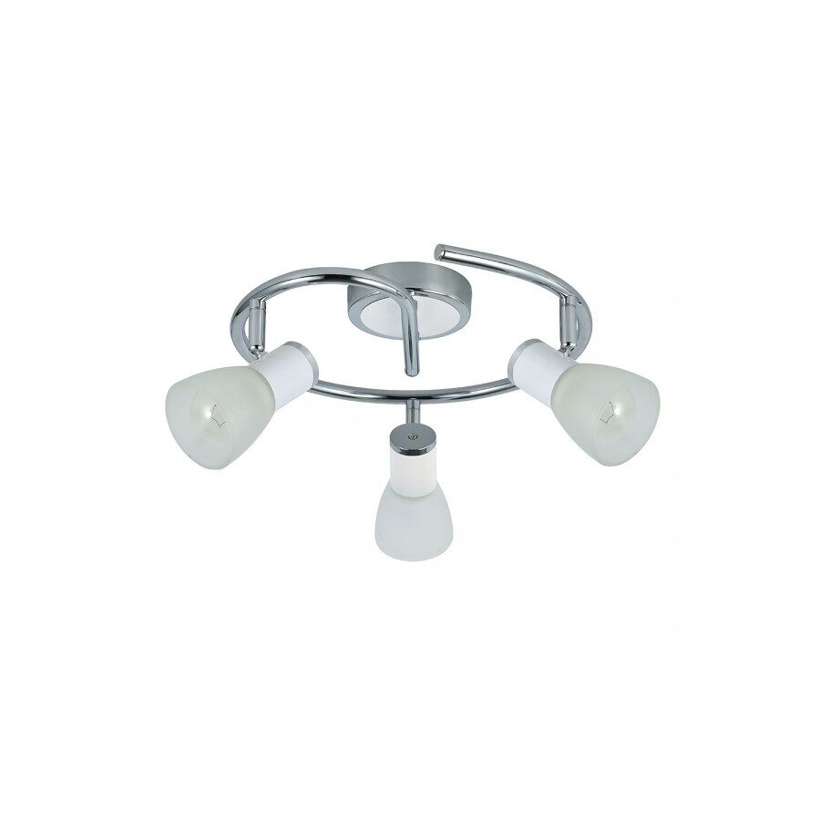 Plafon 3 luces metal color cromo serie cholo 34cm