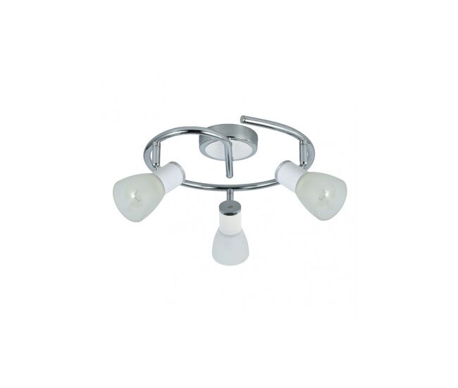 Plafon 3 luces metal color cromo serie cholo 34cm