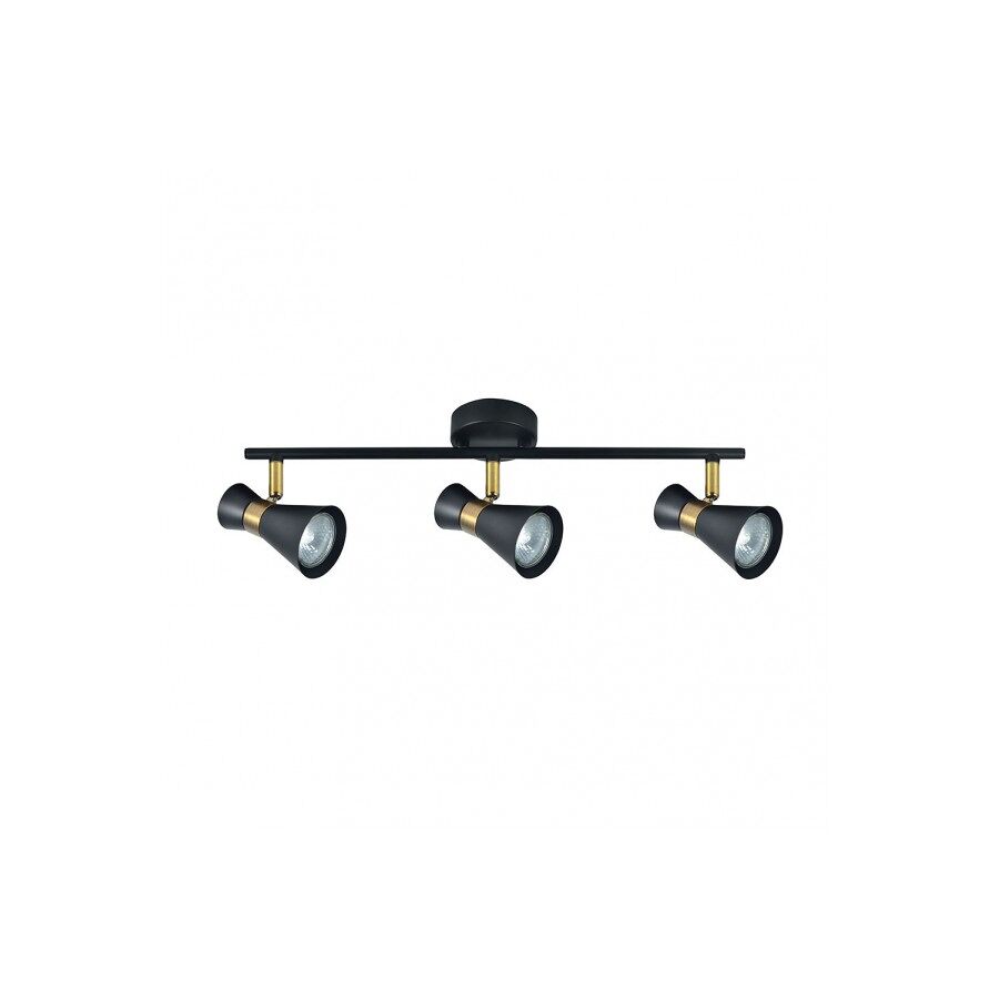 Regleta 3 luces metal color negro serie mã¡ximo 48.5cm