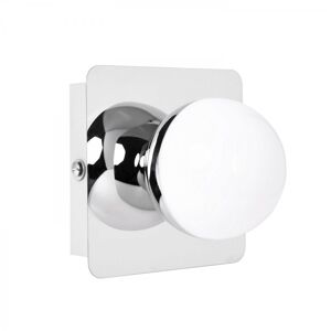 candeeiro de parede de policarbonato cromado para casa de banho sirla série 12cm