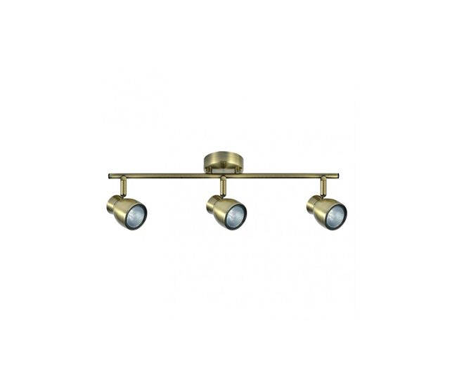 Regleta 3 luces metal color dorado serie chacho 48.5cm