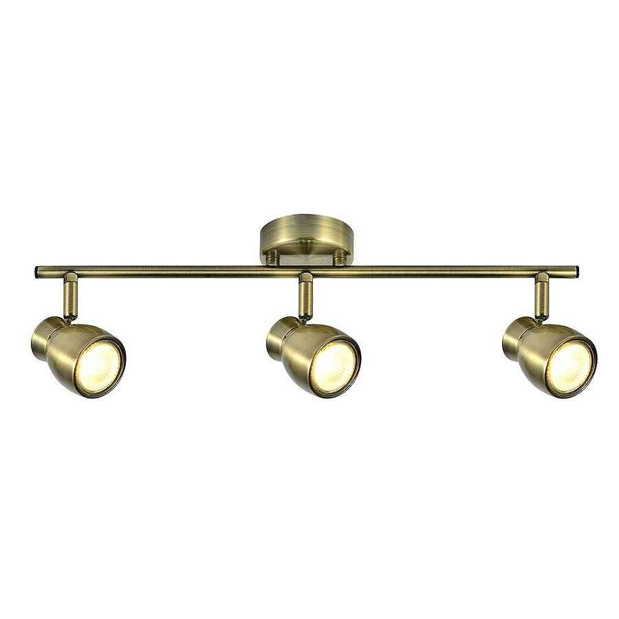 regleta 3 luces metal color dorado serie chacho 48.5cm - Conforama