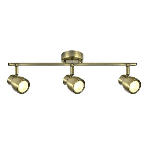 Fita de 3 luzes em metal dourado série chacho 48,5cm