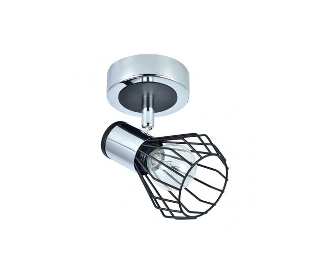 Foco 1 luz metal color negro serie mateo 15cm