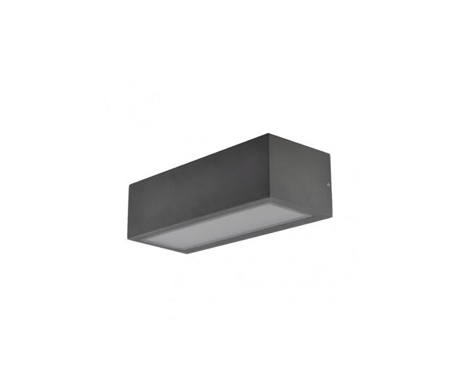Aplique de exterior aluminio color gris serie conga 26cm