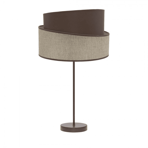 candeeiro de mesa em metal cor castanha série hara 30cm