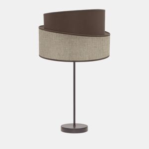 candeeiro de mesa em metal cor castanha série hara 30cm