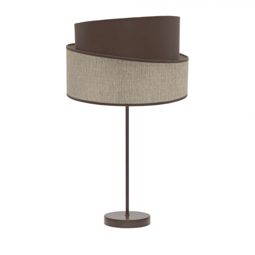 candeeiro de mesa em metal cor castanha série hara 30cm