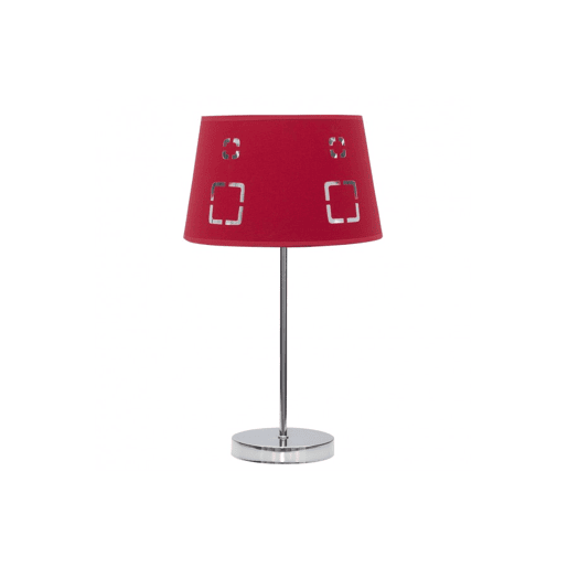 candeeiro de mesa em metal cor vermelha série celaya 25cm