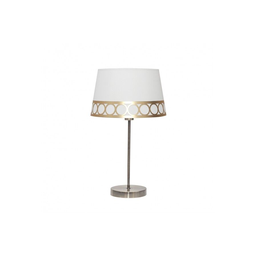 Lampara sobremesa metal color blanco serie dalia 25cm