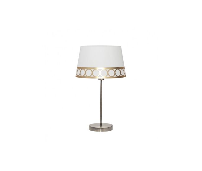 Lampara sobremesa metal color blanco serie dalia 25cm