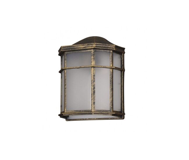 Aplique de exterior aluminio color dorado serie bellatrix 11cm