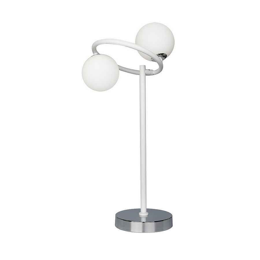 Lampara sobremesa metal color blanco serie la habana 21cm