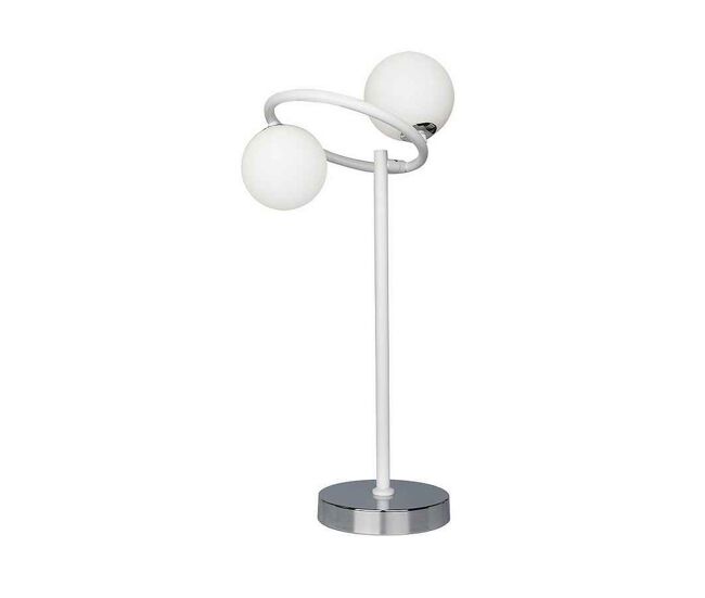 Lampara sobremesa metal color blanco serie la habana 21cm