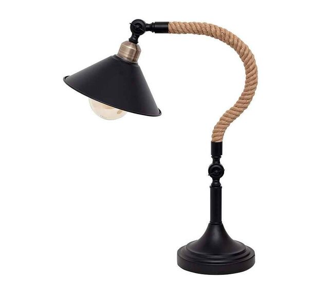 Lampara sobremesa metal color negro serie cabo 21.5cm
