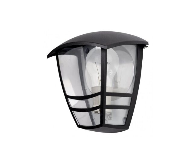 Aplique exterior aluminio color negro serie alnilan 17.5cm