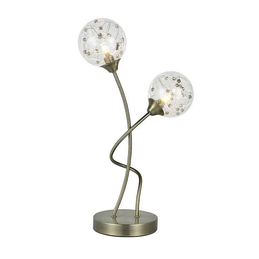 Lampara sobremesa metal color dorado serie rio de janeiro 24cm
