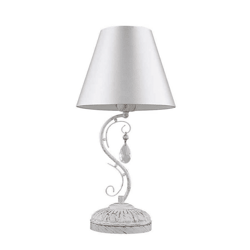 candeeiro de mesa metálico série cor branca clematis 25cm candeeiro de mesa metálico série cor branca clematis 25cm