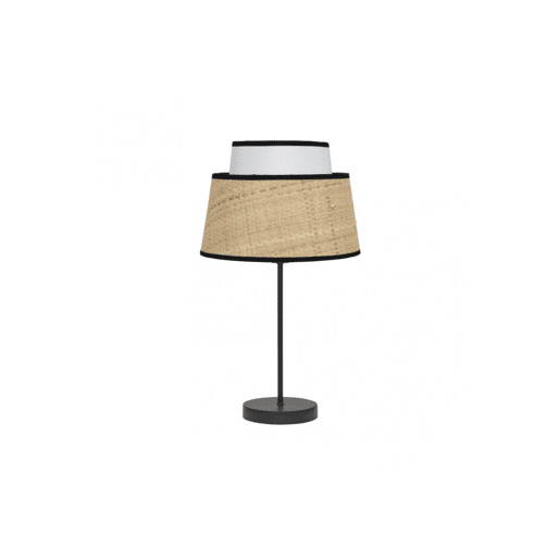 candeeiro de mesa de metal cor preta série jia 20cm