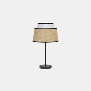 candeeiro de mesa de metal cor preta série jia 20cm