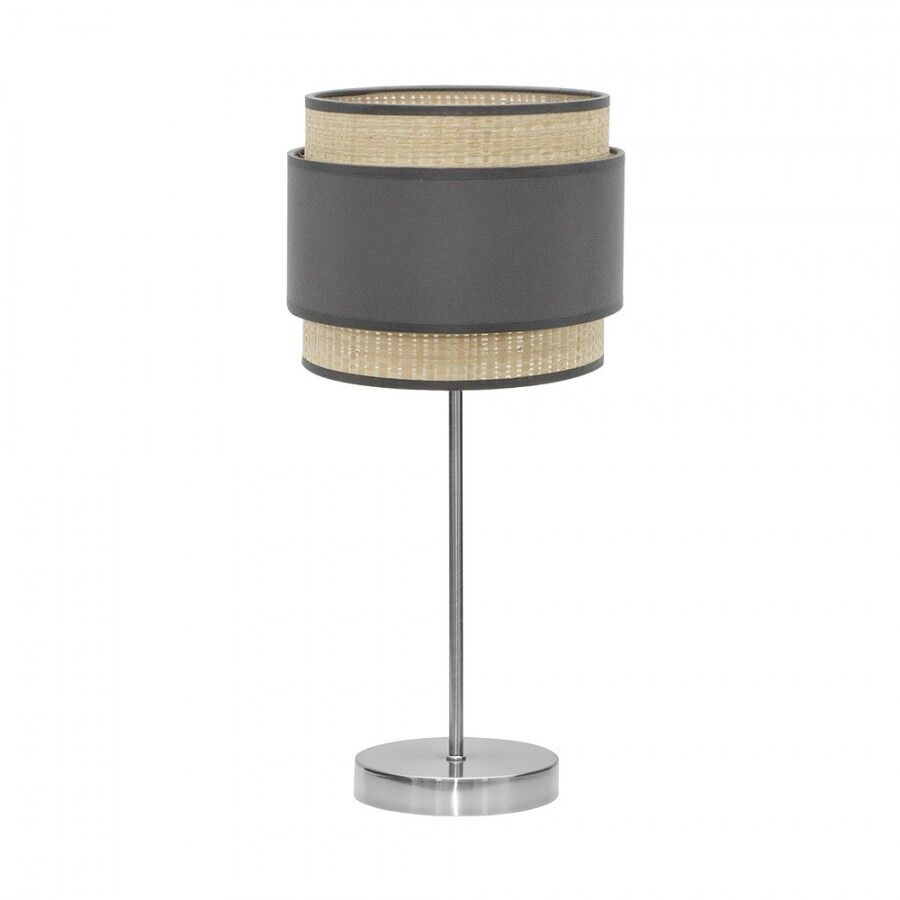 Lampara sobremesa metal color gris serie kandy 30cm