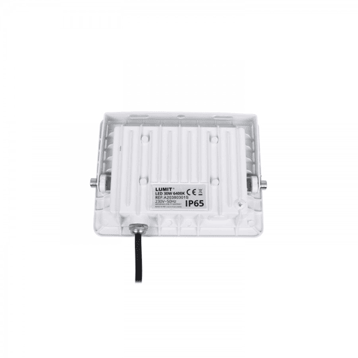 projector de exterior em alumínio branco série tumut 16,7cm