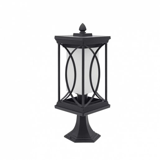 candeeiro de mesa de jardim em metal preto série jardim 16cm