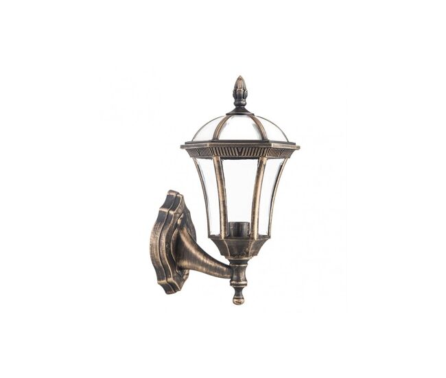 Aplique de exterior policarbonato color dorado serie comino 17cm