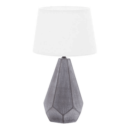 candeeiro de mesa em cerâmica cor preta serie ibi 24,8cm