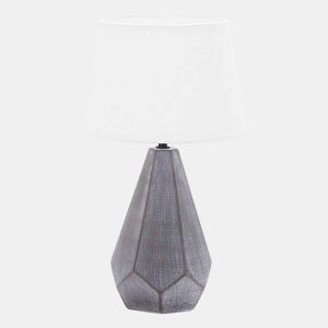 candeeiro de mesa em cerâmica cor preta serie ibi 24,8cm