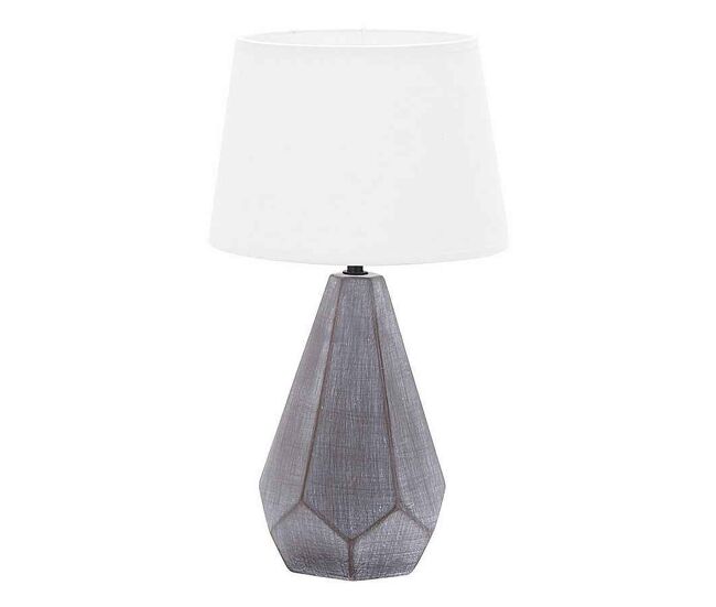 Lampara sobremesa ceramica color negro serie ibi 24.8cm