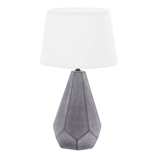 candeeiro de mesa em cerâmica cor preta serie ibi 24,8cm