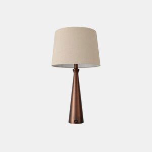 candeeiro de mesa em metal castanho série pearl 33cm