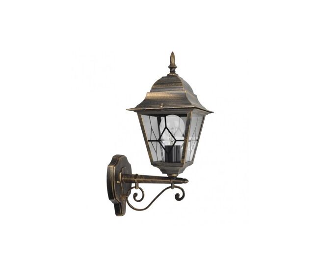 Aplique de exterior aluminio color dorado serie bootes 27cm