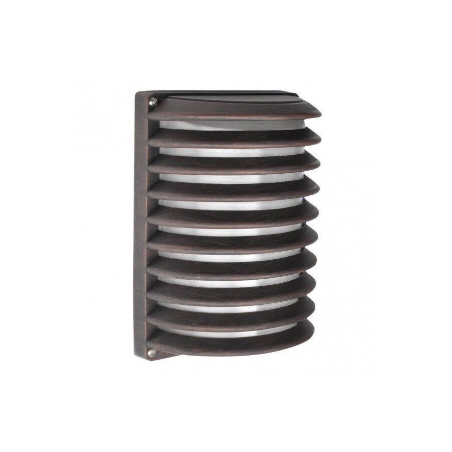 Aplique de exterior aluminio color marron serie achernar 18cm