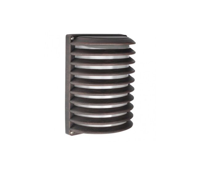 Aplique de exterior aluminio color marron serie achernar 18cm