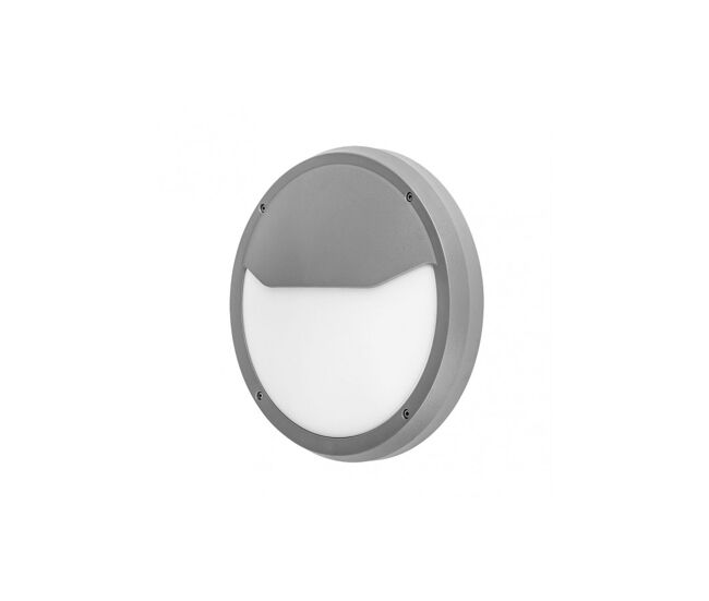 Aplique de exterior policarbonato color gris serie coliandro 30cm