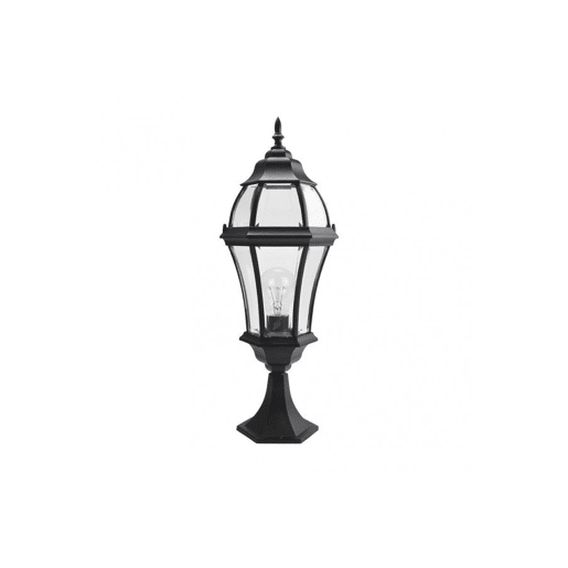 candeeiro de parede de jardim em alumínio preto série becrux 21cm