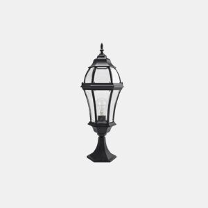 candeeiro de parede de jardim em alumínio preto série becrux 21cm