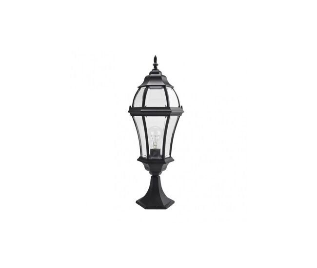 Sobremuro jardin aluminio color negro serie becrux 21cm
