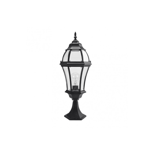 candeeiro de parede de jardim em alumínio preto série becrux 21cm