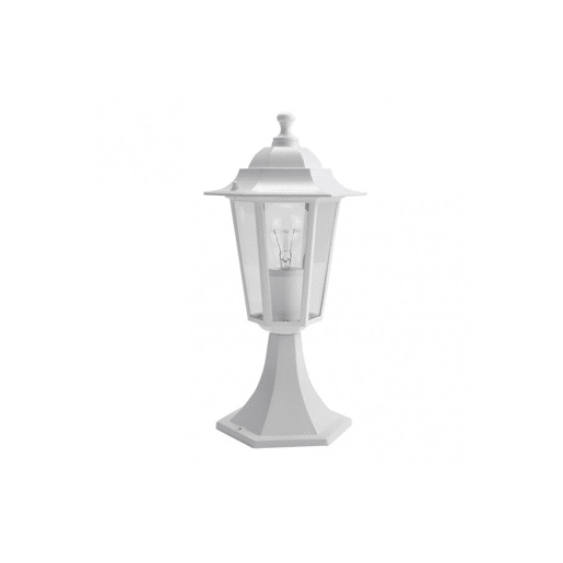Candeeiro de parede para jardim em alumínio branco da série auriga 19cm