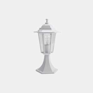 Candeeiro de parede para jardim em alumínio branco da série auriga 19cm