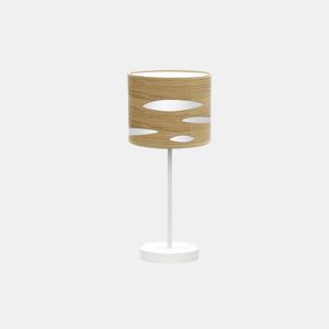 candeeiro de mesa metálico cor branca série odra 17cm