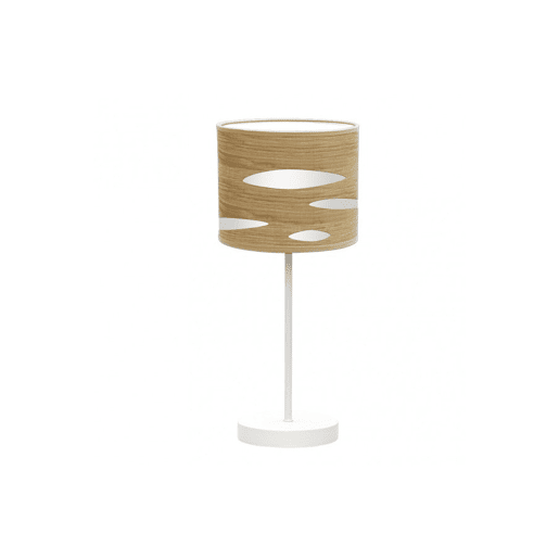 candeeiro de mesa metálico cor branca série odra 17cm