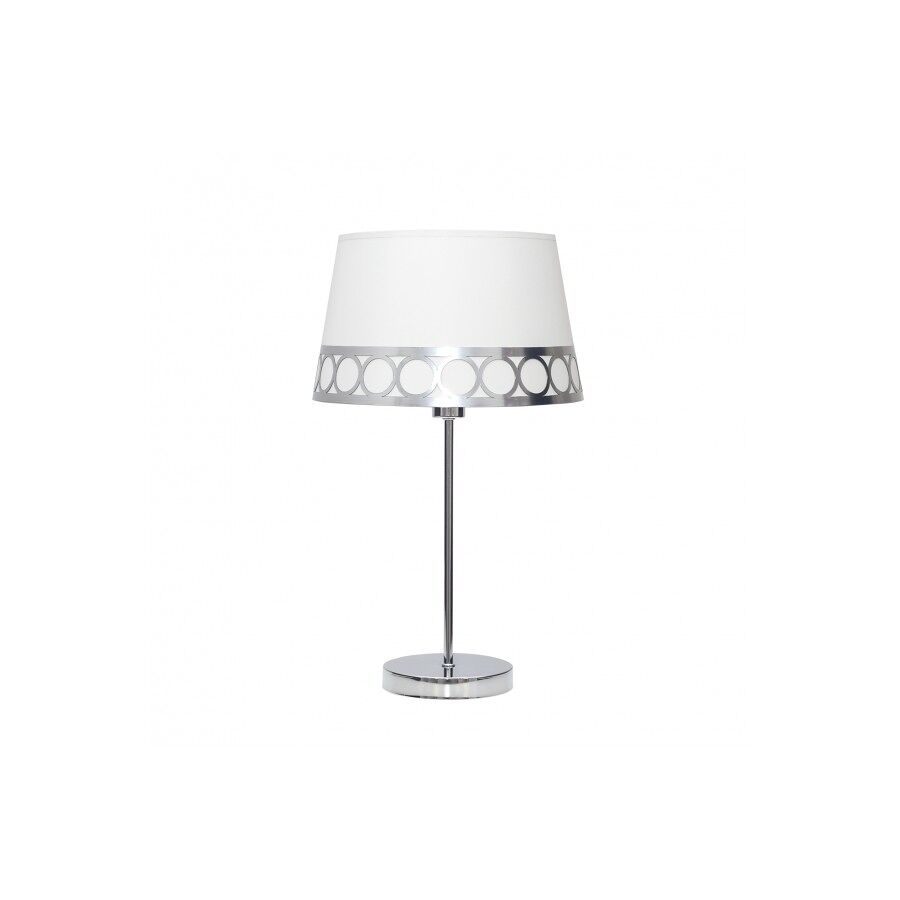 Lampara sobremesa metal color blanco serie dalia 25cm