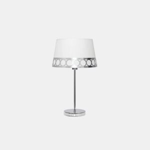 candeeiro de mesa metálico cor branca serie dalia 25cm