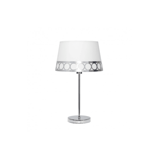 candeeiro de mesa metálico cor branca serie dalia 25cm