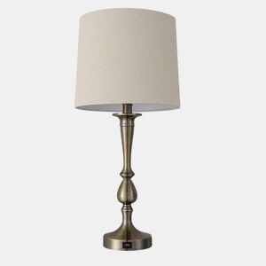 candeeiro de mesa em metal dourado série khalifa 28cm